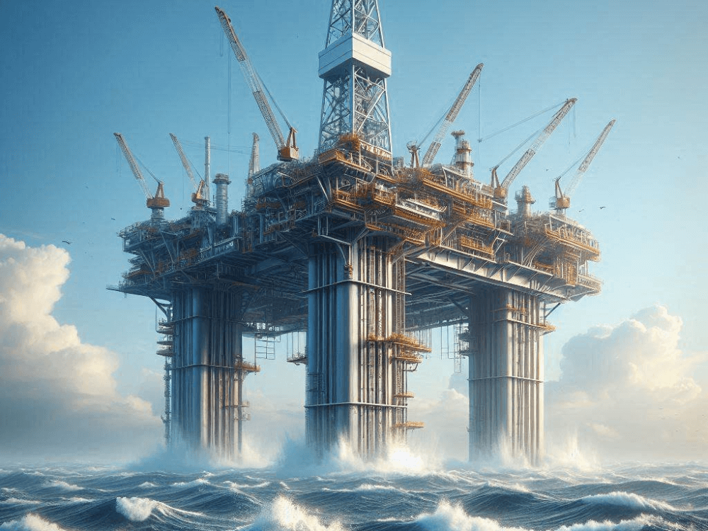 Plataforma de petróleo da Petrobras no Pré-sal